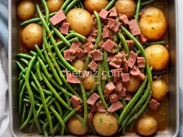 Green Beans with Ham Hock and New Potatoes