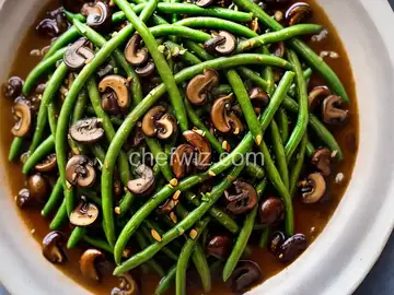 Green Beans with Mushroom and Shallots