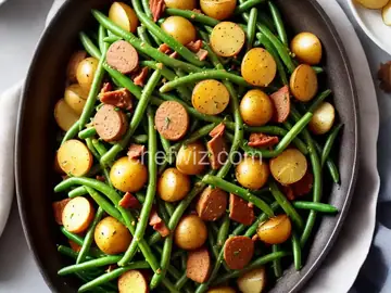 Green Beans with Potatoes and Smoked Turkey