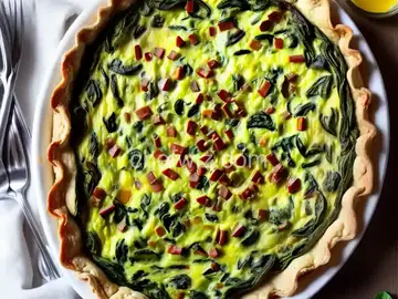 Green Chile Spinach Quiche