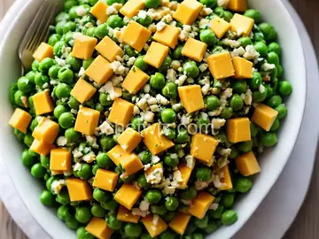 Green Pea Salad With Cheddar Cheese