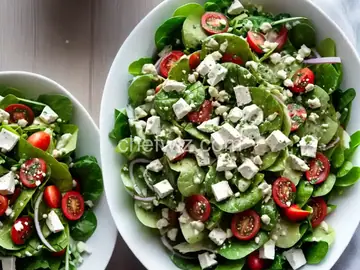 Green Salad With Creamy Feta Dressing