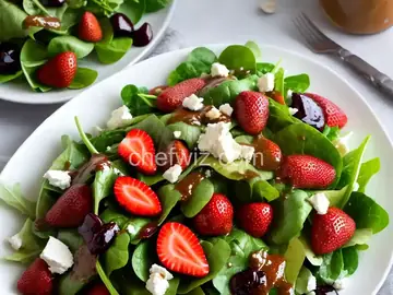 Green Salad with Strawberry Balsamic Vinaigrette