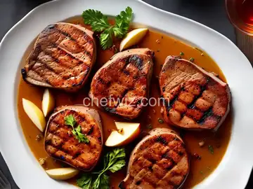 Grilled Apple Brined Pork Chops
