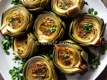 Grilled Artichokes with Parsley and Garlic