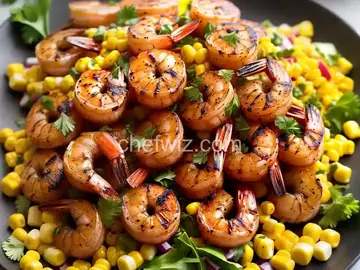 Grilled BBQ Shrimp with Citrus Corn Salad