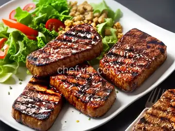 Grilled BBQ Tempeh Steaks