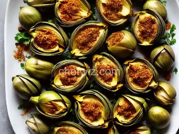 Grilled Baby Artichokes with Aleppo Pepper and Parmesan