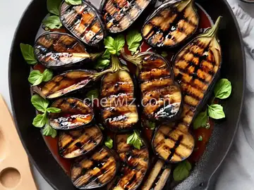 Grilled Baby Eggplant with Balsamic Glaze
