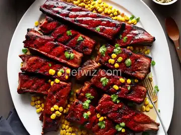 Grilled Barbecued Corn Ribs