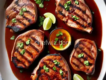 Grilled Bone-in Pork Chops with Hawaiian Marinade
