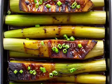 Grilled Braised Leeks