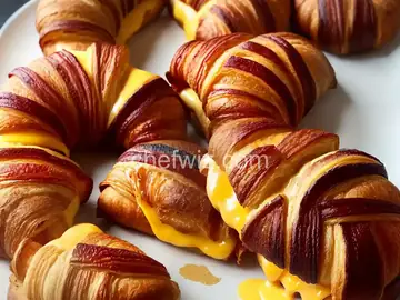 Grilled Cheese Croissant Donut (Cheesy Bacon Croissonut)