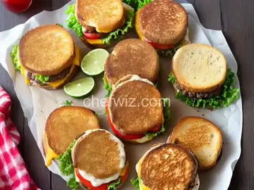 Grilled Cheese-Stuffed Burgers