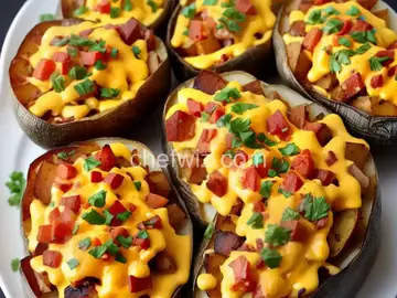 Grilled Cheesy Loaded Potatoes
