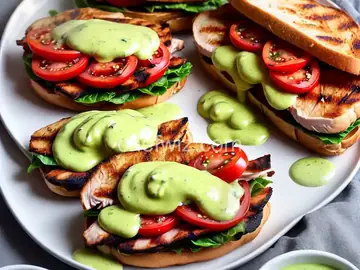 Grilled Chicken BLT with Green Goddess Sauce