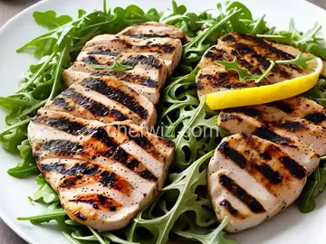 Grilled Chicken Paillard with Lemon and Black Pepper and Arugula-Tomato Salad