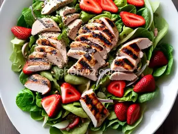 Grilled Chicken Salad with Strawberry Poppy Seed Dressing