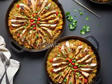 Grilled Chicken and Pork Paella Recipe
