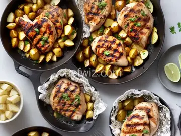 Grilled Chicken and Potato Foil Packs