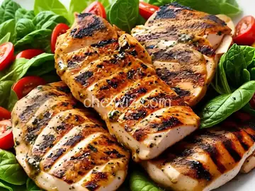Grilled Chicken with Basil Dressing