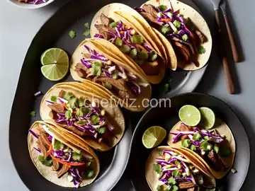 Grilled Chipotle Pork Tacos with Red Slaw
