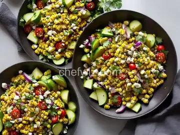 Grilled Corn Salad with Chayote Squash