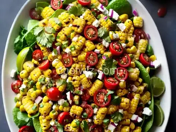 Grilled Corn Salad with Lime, Red Chili and Cotija