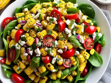 Grilled Corn Salad with Peppers