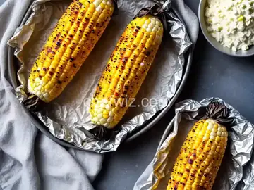 Grilled Corn on the Cob Wrapped In Foil