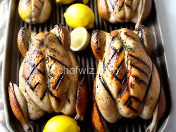 Grilled Cornish Hens with Lemon and Rosemary Recipe