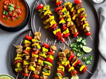 Grilled Curry Chicken Kebabs Recipe