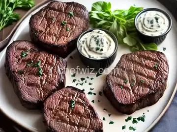 Grilled Filet Mignon with Gorgonzola Cream Sauce