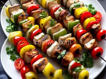Grilled Fish Kebobs with Parsley and Garlic Butter