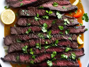 Grilled Garlic- and Herb-Marinated Hanger Steak Recipe