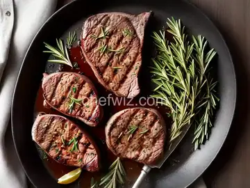 Grilled Garlic and Rosemary Lamb Loin Chops