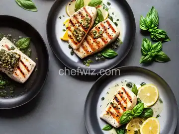 Grilled Halibut With Basil-Shallot Butter
