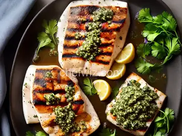Grilled Halibut With Chimichurri