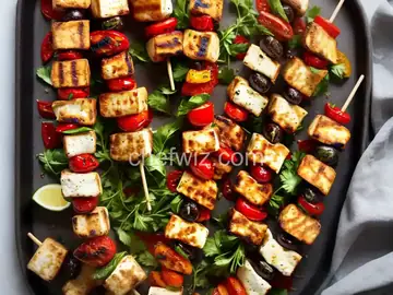 Grilled Halloumi Kebabs