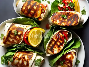 Grilled Halloumi Wraps