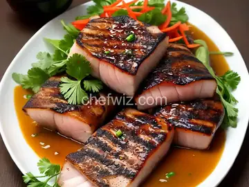 Grilled Hamachi Collar with Ponzu Dipping Sauce