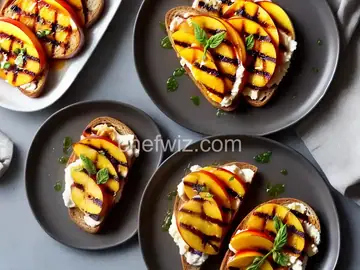 Grilled Honey-Nectarine Ricotta Toast