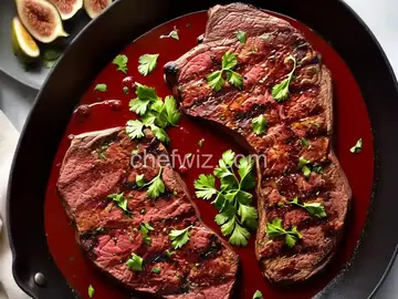 Grilled Lamb Porterhouse with Fig-Cascabel Sauce