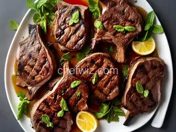 Grilled Lamb Shoulder Chops with Fresh Mint Jelly