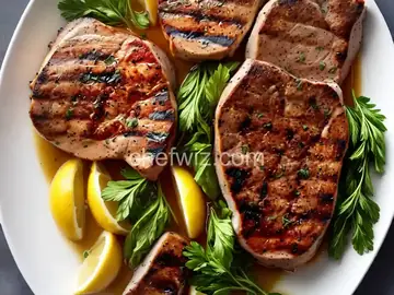 Grilled Lemon Herb Pork Chops