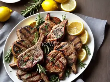 Grilled Lemon and Rosemary Lamb Chops