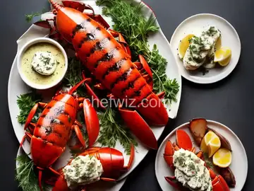 Grilled Lobster Tails with Herb Butter