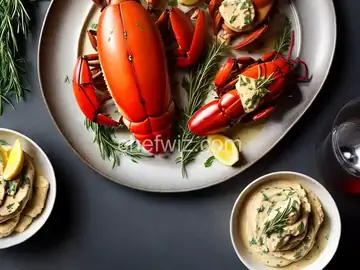 Grilled Lobster with Tarragon Butter Sauce