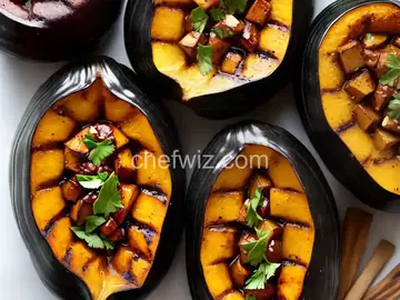 Grilled Maple-Glazed Acorn Squash