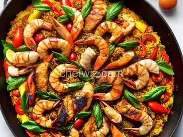 Grilled Paella Mixta (Mixed Paella With Chicken and Seafood) Recipe